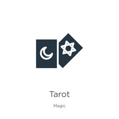 Tarot icon vector. Trendy flat tarot icon from magic collection isolated on white background. Vector illustration can be used for web and mobile graphic design, logo, eps10