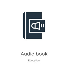 Audio book icon vector. Trendy flat audio book icon from education collection isolated on white background. Vector illustration can be used for web and mobile graphic design, logo, eps10