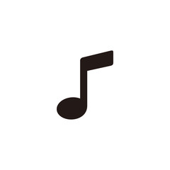 Simple music note flat icon design vector