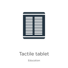 Tactile tablet icon vector. Trendy flat tactile tablet icon from education collection isolated on white background. Vector illustration can be used for web and mobile graphic design, logo, eps10