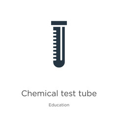 Chemical test tube icon vector. Trendy flat chemical test tube icon from education collection isolated on white background. Vector illustration can be used for web and mobile graphic design, logo,