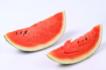 Watermelon slice isolated on white background