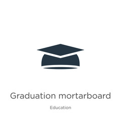 Graduation mortarboard icon vector. Trendy flat graduation mortarboard icon from education collection isolated on white background. Vector illustration can be used for web and mobile graphic design,