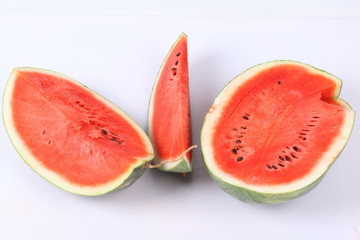 Watermelon slice isolated on white background