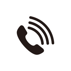 Simple phone call flat icon design vector