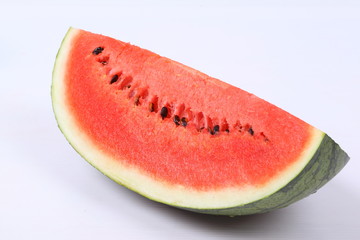 Watermelon slice isolated on white background