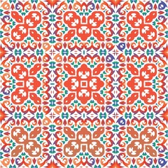 Ethnic ceramic tile in mexican talavera.