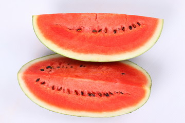 Watermelon slice isolated on white background