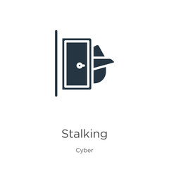Stalking icon vector. Trendy flat stalking icon from cyber collection isolated on white background. Vector illustration can be used for web and mobile graphic design, logo, eps10