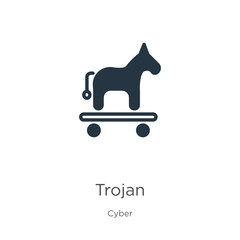Trojan icon vector. Trendy flat trojan icon from cyber collection isolated on white background. Vector illustration can be used for web and mobile graphic design, logo, eps10