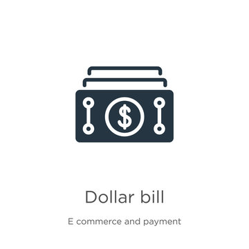 Dollar Bill Icon Vector. Trendy Flat Dollar Bill Icon From E Commerce And Payment Collection Isolated On White Background. Vector Illustration Can Be Used For Web And Mobile Graphic Design, Logo,