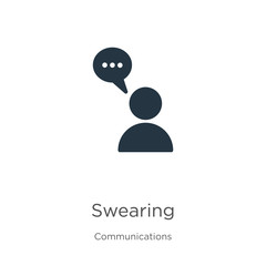 Swearing icon vector. Trendy flat swearing icon from communications collection isolated on white background. Vector illustration can be used for web and mobile graphic design, logo, eps10