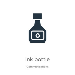 Ink bottle icon vector. Trendy flat ink bottle icon from communications collection isolated on white background. Vector illustration can be used for web and mobile graphic design, logo, eps10