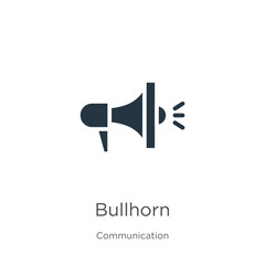 Bullhorn icon vector. Trendy flat bullhorn icon from communication collection isolated on white background. Vector illustration can be used for web and mobile graphic design, logo, eps10