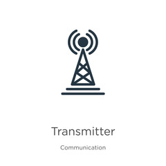 Transmitter icon vector. Trendy flat transmitter icon from communication collection isolated on white background. Vector illustration can be used for web and mobile graphic design, logo, eps10
