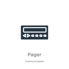 Pager icon vector. Trendy flat pager icon from communication collection isolated on white background. Vector illustration can be used for web and mobile graphic design, logo, eps10