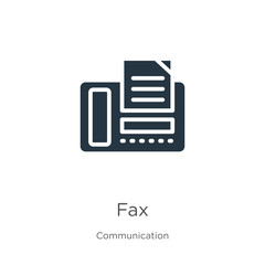 Fax icon vector. Trendy flat fax icon from communication collection isolated on white background. Vector illustration can be used for web and mobile graphic design, logo, eps10