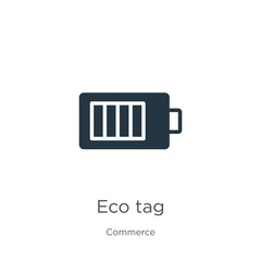 Eco tag icon vector. Trendy flat eco tag icon from commerce collection isolated on white background. Vector illustration can be used for web and mobile graphic design, logo, eps10