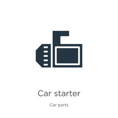 Car starter icon vector. Trendy flat car starter icon from car parts collection isolated on white background. Vector illustration can be used for web and mobile graphic design, logo, eps10
