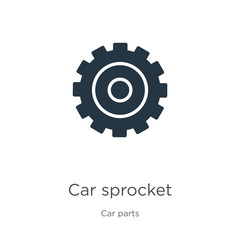 Car sprocket icon vector. Trendy flat car sprocket icon from car parts collection isolated on white background. Vector illustration can be used for web and mobile graphic design, logo, eps10