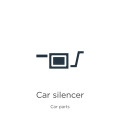 Car silencer icon vector. Trendy flat car silencer icon from car parts collection isolated on white background. Vector illustration can be used for web and mobile graphic design, logo, eps10