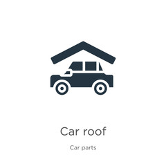 Obraz premium Car roof icon vector. Trendy flat car roof icon from car parts collection isolated on white background. Vector illustration can be used for web and mobile graphic design, logo, eps10