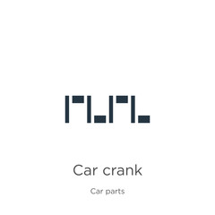 Car crank icon vector. Trendy flat car crank icon from car parts collection isolated on white background. Vector illustration can be used for web and mobile graphic design, logo, eps10