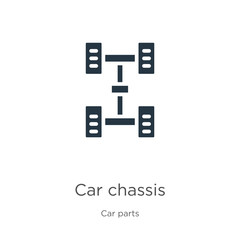 Car chassis icon vector. Trendy flat car chassis icon from car parts collection isolated on white background. Vector illustration can be used for web and mobile graphic design, logo, eps10