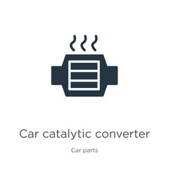 Car catalytic converter icon vector. Trendy flat car catalytic converter icon from car parts collection isolated on white background. Vector illustration can be used for web and mobile graphic design,