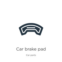 Car brake pad icon vector. Trendy flat car brake pad icon from car parts collection isolated on white background. Vector illustration can be used for web and mobile graphic design, logo, eps10