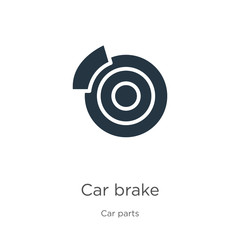 Car brake icon vector. Trendy flat car brake icon from car parts collection isolated on white background. Vector illustration can be used for web and mobile graphic design, logo, eps10