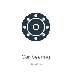 Car bearing icon vector. Trendy flat car bearing icon from car parts collection isolated on white background. Vector illustration can be used for web and mobile graphic design, logo, eps10