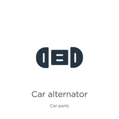 Car alternator icon vector. Trendy flat car alternator icon from car parts collection isolated on white background. Vector illustration can be used for web and mobile graphic design, logo, eps10