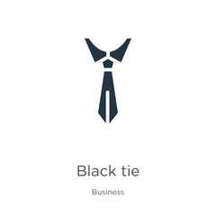 Black tie icon vector. Trendy flat black tie icon from business collection isolated on white background. Vector illustration can be used for web and mobile graphic design, logo, eps10
