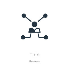 Thin icon vector. Trendy flat thin icon from business collection isolated on white background. Vector illustration can be used for web and mobile graphic design, logo, eps10
