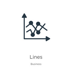 Lines icon vector. Trendy flat lines icon from business collection isolated on white background. Vector illustration can be used for web and mobile graphic design, logo, eps10