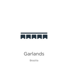 Garlands icon vector. Trendy flat garlands icon from brazilia collection isolated on white background. Vector illustration can be used for web and mobile graphic design, logo, eps10