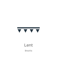 Lent icon vector. Trendy flat lent icon from brazilia collection isolated on white background. Vector illustration can be used for web and mobile graphic design, logo, eps10