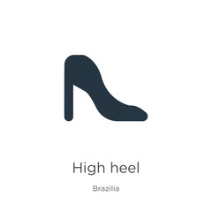 High heel icon vector. Trendy flat high heel icon from brazilia collection isolated on white background. Vector illustration can be used for web and mobile graphic design, logo, eps10