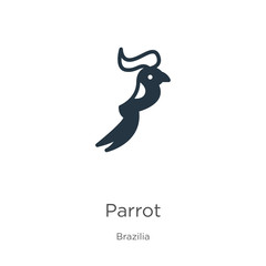 Parrot icon vector. Trendy flat parrot icon from brazilia collection isolated on white background. Vector illustration can be used for web and mobile graphic design, logo, eps10