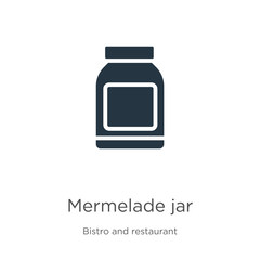 Mermelade jar icon vector. Trendy flat mermelade jar icon from bistro and restaurant collection isolated on white background. Vector illustration can be used for web and mobile graphic design, logo,