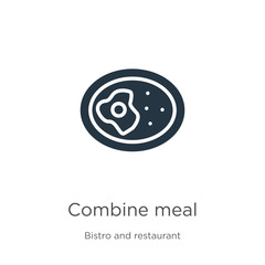 Combine meal icon vector. Trendy flat combine meal icon from bistro and restaurant collection isolated on white background. Vector illustration can be used for web and mobile graphic design, logo,