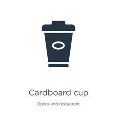 Cardboard cup icon vector. Trendy flat cardboard cup icon from bistro and restaurant collection isolated on white background. Vector illustration can be used for web and mobile graphic design, logo,