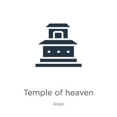 Temple of heaven icon vector. Trendy flat temple of heaven icon from asian collection isolated on white background. Vector illustration can be used for web and mobile graphic design, logo, eps10
