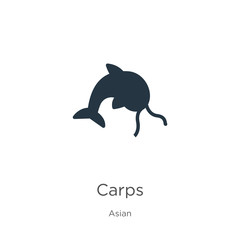 Carps icon vector. Trendy flat carps icon from asian collection isolated on white background. Vector illustration can be used for web and mobile graphic design, logo, eps10