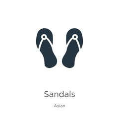 Sandals icon vector. Trendy flat sandals icon from asian collection isolated on white background. Vector illustration can be used for web and mobile graphic design, logo, eps10