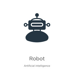 Robot icon vector. Trendy flat robot icon from artificial intelligence collection isolated on white background. Vector illustration can be used for web and mobile graphic design, logo, eps10