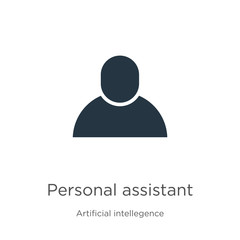 Personal assistant icon vector. Trendy flat personal assistant icon from artificial intellegence and future technology collection isolated on white background. Vector illustration can be used for web