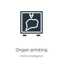 Organ printing icon vector. Trendy flat organ printing icon from artificial intellegence and future technology collection isolated on white background. Vector illustration can be used for web and