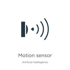 Motion sensor icon vector. Trendy flat motion sensor icon from artificial intellegence and future technology collection isolated on white background. Vector illustration can be used for web and mobile